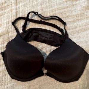 Black Calvin Klein front clasp closure